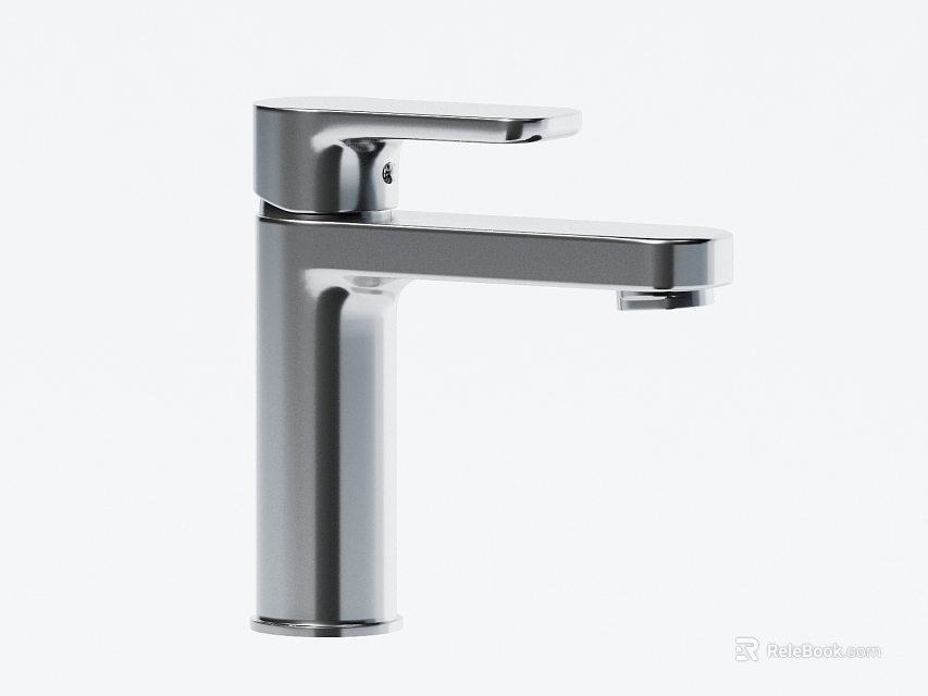 Modern Chrome Kitchen Faucet With Sleek Design Single Handle And Smooth Finish 3d model 