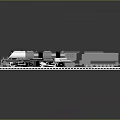 Classic Silver Train Model With Long Carriages On White Display Base