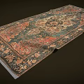 Traditional Oriental Rug With Intricate Multicolored Patterns Central Medallion And Border Details