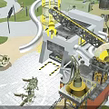 Durable Industrial Style Sofa And Coffee Table Set For Outdoor Military Themed Children Playground