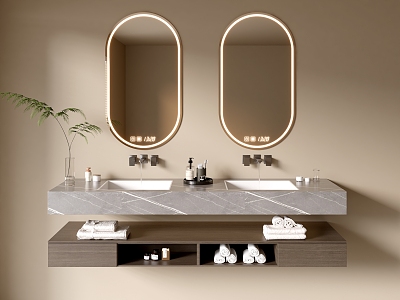 Modern Bathroom Cabinet Bathroom Basin Bathroom Ornaments 3d model