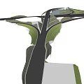 Municipal Road Interchange Structure Design With Multiple Lanes Green Belt And Water Feature