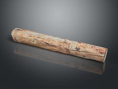 Wooden Stone Artisanal Decorative Object With Natural Grain And Smooth Polished Surface 3d model