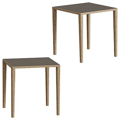 Modern Wooden Side Table With Slim Legs For Living Room Decor 3d model
