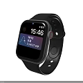 Smart Watch Featuring Health Tracking Heart Rate Monitor Step Count And Black Strap Design
