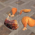 Appetizing Roasted Chicken Parts With Crispy Skin And Golden Brown Texture