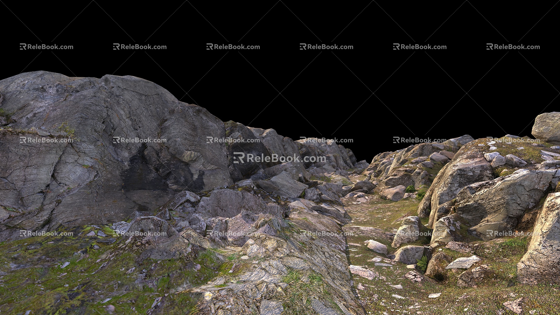 mountainous terrain 3d model