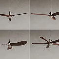 Bell Vintage Ceiling Fan Ceiling Lamp Ceiling Fan Ceiling Lamp 3d model