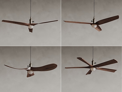 Bell Vintage Ceiling Fan Ceiling Lamp Ceiling Fan Ceiling Lamp 3d model