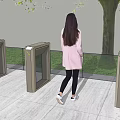 Modern gate 3d model