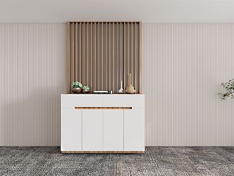 Modern side cabinet partition screen 3d model