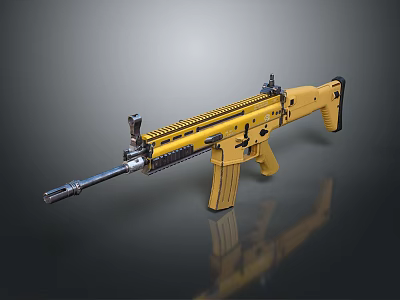 modern rifle semi-automatic rifle combat rifle battle rifle 3d model