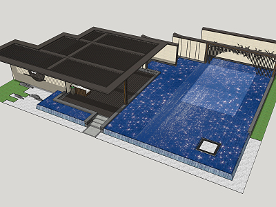 New Chinese Style Pavilion Leisure Pavilion Waterscape model