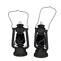 Vintage Metal Lanterns with Glass Shades and Rustic Design for Home Decor