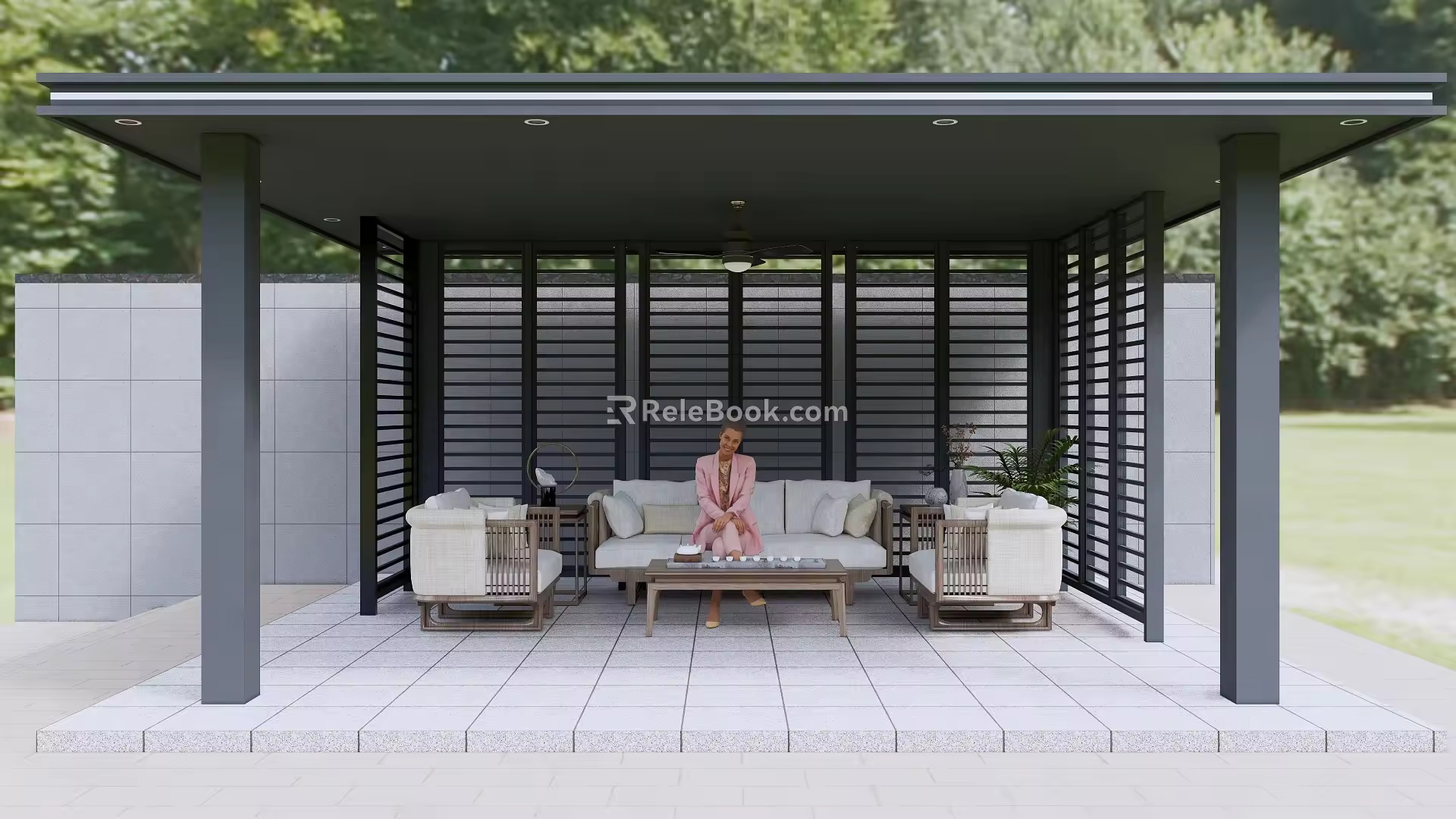 Modern Pavilion Simple 3d model