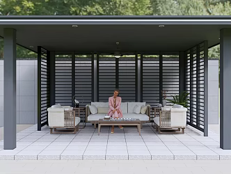 Modern Pavilion Simple 3d model