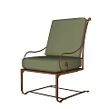 Green Upholstered Sofa Stool With Modern Metal Frame And Comfortable Cushioned Seat