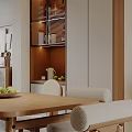 Modern Living and Dining Room Interior With Sofa Coffee Table TV Potted Plant And Window