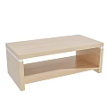 Modern Minimalist Light Wood Coffee Table With Open Lower Shelf Design 3d model