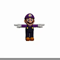 Cartoon Man In Purple Outfit With White P Logo On Hat And Outstretched Arms