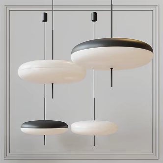 Modern chandelier combination 3d model