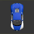 Blue And Silver Luxury Sports Car With Sleek Design And Reflective Surface