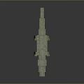 Minecraft Crocodile Pixel Art 3D Model With Green Scales And Red Mouth