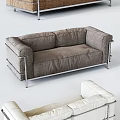 Gray Fabric Loveseat With Sleek Metal Frame Modern Comfortable Seating Design