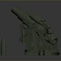 Artillery Gun Artillery Ship Gun Gun Siege Gun Cannon Anti-aircraft Breaking Heavy Gun Heavy Gun 3d model