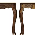 Classic Carved Dark Brown Solid Wood Nesting Side Tables Set For Traditional Home Interior Decor