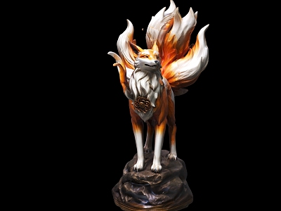 Hand-made Doll Blind Box Firefox Fox Nine-tailed Fox 3d model
