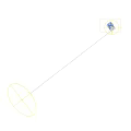Red Heart Shaped Balloon With Cartoon Girl Face And Blue String Against Dark Blue Background