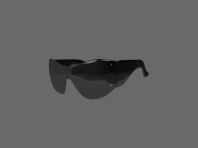 Trendy Black Sunglasses With Sleek Design And Protective Tinted Lenses 3d model