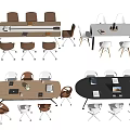Modern Meeting Tables and Chairs Meeting Tables and Chairs Negotiation Tables Office Tables and Chairs Casual Tables and Chairs 3d model