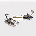 Metal Scorpion Decorative Ornament Set with Intricate Craft Design for Home