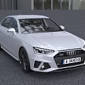 White Audi Sedan With Modern Sporty Exterior And Luxury Interior Design
