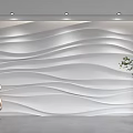 corrugated background wall special-shaped background wall wave background wall sofa background water corrugated background wall 3d model