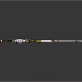 3D Rendered Fantasy Sword With Ornate Gold Silver Accents And Mechanical Details