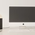 Apple iMac Desktop Computer With White Body Black Screen Keyboard And Mouse 3d model