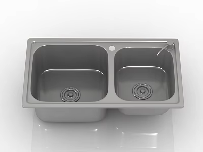 Stainless Steel Double Bowl Kitchen Sink for Modern Kitchen Usage 3d model