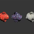 Modern Braided Column Decorative Ornament Set in Red Purple Silver for Home Decoration
