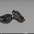 Natural Light And Dark Colored Porous Stones With Decorative Textures For Interior Design