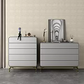 Modern Entryway Cabinet Sideboard with Storage Drawers and Metal Legs for Living Room Home Decor