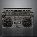 Vintage Radio With Large Speakers AM FM Cassette Player And Metal Handle