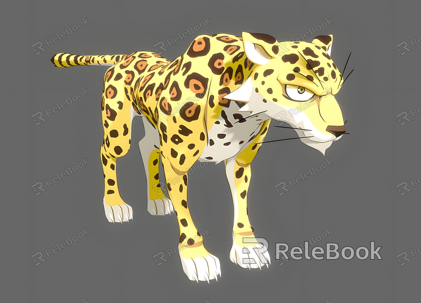 Cartoon leopard cartoon animation anime animal leopard leopard beast model