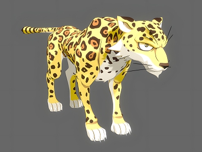 Cartoon leopard cartoon animation anime animal leopard beast model