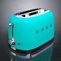 SMEG Blue Electric Toaster With Stylish Retro Design For Kitchen Countertop