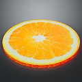Fresh Ripe Orange Slice With Juicy Pulp And Bright Peel On Dark Background