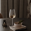 Ornaments combination goblet water glass wine glass book 3d model