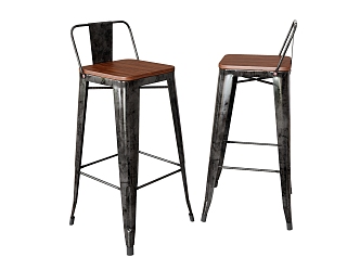 Bar Chair Bar Stool Backrest Bar Chair 3d model